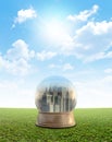 Smog City Snowglobe Royalty Free Stock Photo