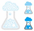 Smog Flask Vector Mesh Wire Frame Model and Triangle Mosaic Icon Royalty Free Stock Photo