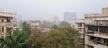 Smog hovering over buildings in Mumbai