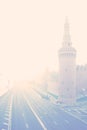 Smog in Moscow. Early morning Royalty Free Stock Photo