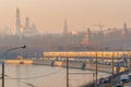 Smog in Moscow, Russia. Thursday, Nov. 20, 2014. Weather: Sun, s