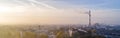 Smog over the city of WrocÃâaw, Poland. Winter view of the city skyline