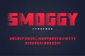 Smoggy heavy display font design, alphabet, typeface, letters an