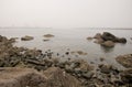 A smoggy view from Yantai China