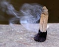 Smoke of Agarbatti, its a holly product Royalty Free Stock Photo