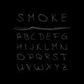 Smoke Alphabet. Vector illustration