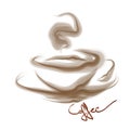 Smoke art coffee Royalty Free Stock Photo