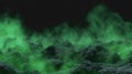 Smoke background. Green smog or fog spreads on ground.