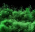 Smoke background. Green smog or fog spreads on ground.