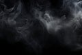 Smoke on a black background. Design element. Abstract texture, dense smoke on black background, AI Generated Royalty Free Stock Photo