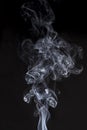 Smoke on a black background. Royalty Free Stock Photo