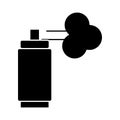 Smoke bomb silhouette style icon