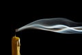 Smoke when the candle goes out Royalty Free Stock Photo