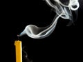 Smoke when the candle goes out Royalty Free Stock Photo