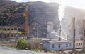 Smoke from chimney. Factory. Armenia