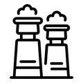 Smoke chimney icon, outline style