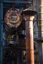 Smoke chimney pipes metallurgy fabrik in Arbed luxemburg Royalty Free Stock Photo