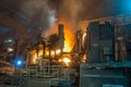 Smoke chimney pipes metallurgy fabrik in Arbed luxemburg Royalty Free Stock Photo