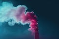 Smoke from the chimney of a power plant against a dark blue sky Royalty Free Stock Photo