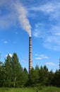 The smoke from the chimney power station Royalty Free Stock Photo