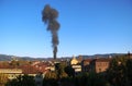 Smoke cloud over Turin