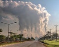 Smoke from coal power plant Royalty Free Stock Photo