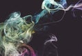 Smoke colorful flow shape background