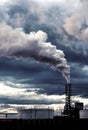 smoke coming out of factory chimney pollution climate change, global warming