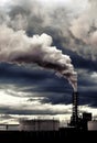 smoke coming out of factory chimney pollution climate change, global warming