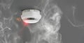 Smoke detector in apartment Royalty Free Stock Photo