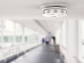 Smoke detector on ceiling Royalty Free Stock Photo