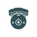 Smoke detector device minimal 2D flat solid vector icon Royalty Free Stock Photo