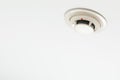 Smoke detector of fire alarm, white background Royalty Free Stock Photo