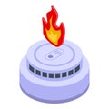 Smoke detector icon isometric vector. Fire alarm Royalty Free Stock Photo