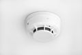 Smoke detector mounted on the ceiling in hospital clipping path