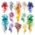 Smoke effects collection Royalty Free Stock Photo
