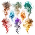 Smoke effects collection Royalty Free Stock Photo