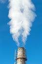 Smoke emission from factory pipe Royalty Free Stock Photo