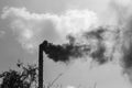 Smoke emission from factory pipe, global warming and environment Royalty Free Stock Photo