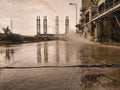 Smoke emitting on a chemical plant.