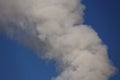 Smoke from a factory chimney releases air pollution and greenhouse gases Royalty Free Stock Photo