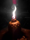 Smoke and fire from the tiki torch Royalty Free Stock Photo