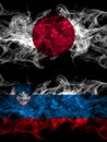 Smoke flags of Japan, Japanese and Slovenia, Slovenian