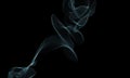 Smoke on the floor . Isolated black background.Abstract blue smoke mist fog on a black background. Texture. Royalty Free Stock Photo