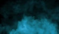 Smoke on the floor . Isolated black background.Abstract blue smoke mist fog on a black background. Texture. Design element. Royalty Free Stock Photo