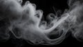 smoke, fog, haze , on a completely black background for overlaying the screen