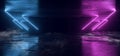 Smoke Fog Neon Glowing Laser Blue Purple Beams Pillars Concrete Grunge Tiled Floor Alien Spaceship Cyber Tunnel Corridor Dark