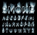 Smoke font collection. Royalty Free Stock Photo