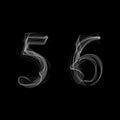 Smoke font. Numbers 5 6