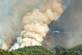 Smoke from a forest fire rising over Hisaronu neighbourhood of Marmaris resort town of Turkey